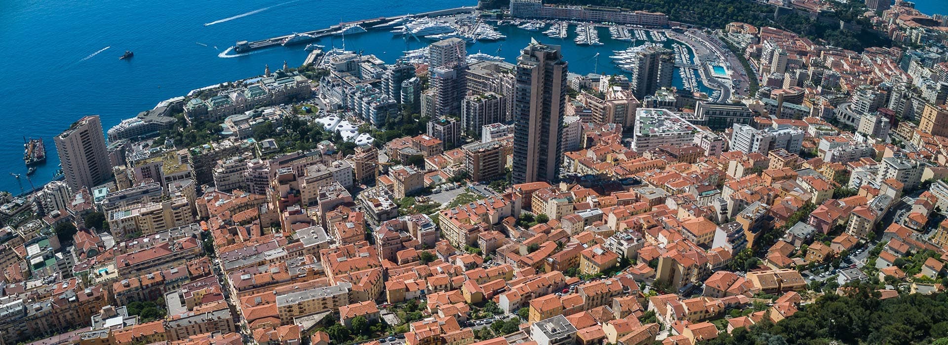 Hillside setting above Monaco